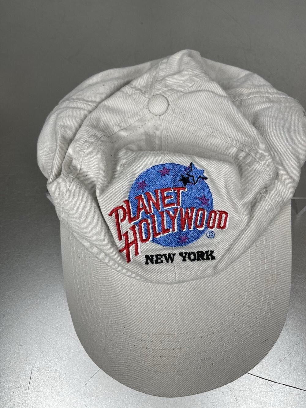 VTG 90’s Planet Hollywood New York SnapBack Hat Cream Logoi